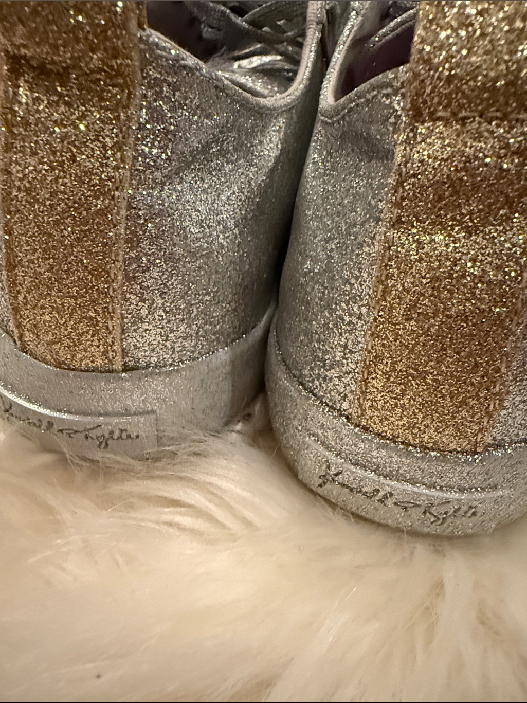Kendall & Kylie Silver Glitter Sneakers With Gold Accent — image 2 of 7